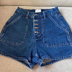 Medium wash shorts